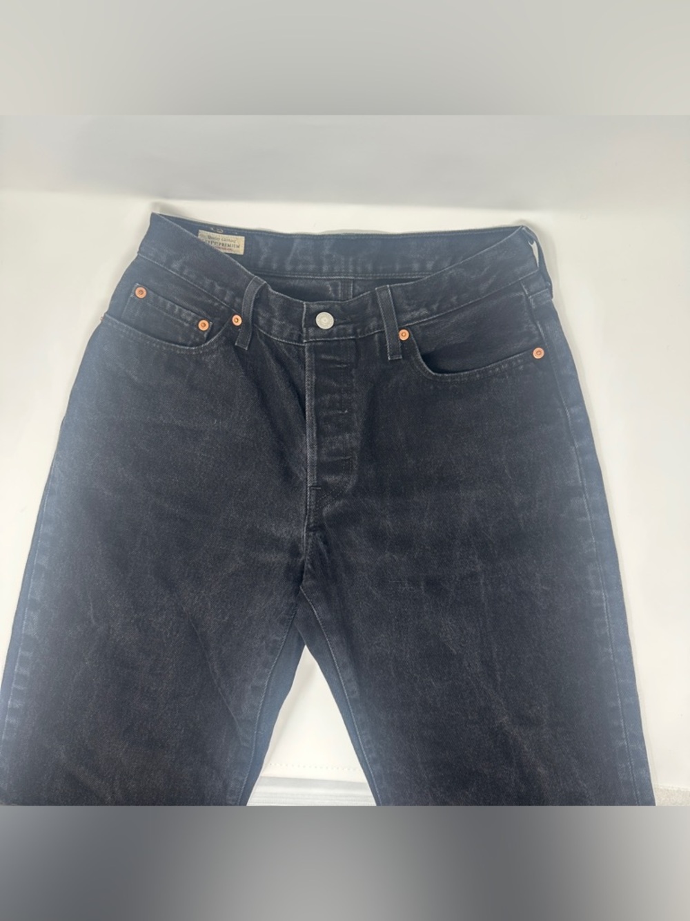 Levi's Men's Straight Fit Black Denim Jeans 501